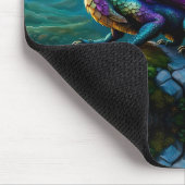 Der irritierende Drache bewacht sein Land Mousepad (Ecke)