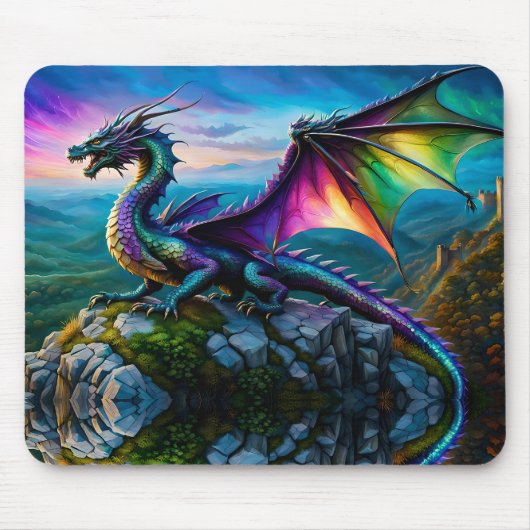 Der irritierende Drache bewacht sein Land Mousepad (Vorne)