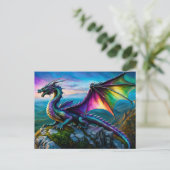 Der irritierende Drache bewacht sein Land Postkarte (Stehend Vorderseite)