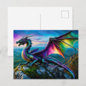 Der irritierende Drache bewacht sein Land Postkarte (Vorne/Hinten)
