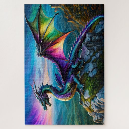 Der irritierende Drache bewacht sein Land Puzzle (Vertikal)