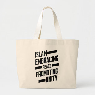 Der Islam, der Frieden fördert Einheit Jumbo Stoffbeutel