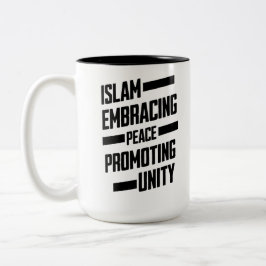 Der Islam, der Frieden fördert Einheit Zweifarbige Tasse