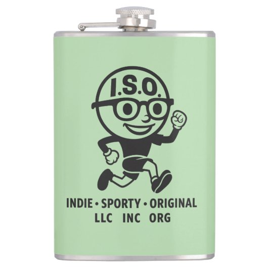 Der ISO-Hut Flachmann (Vorderseite)