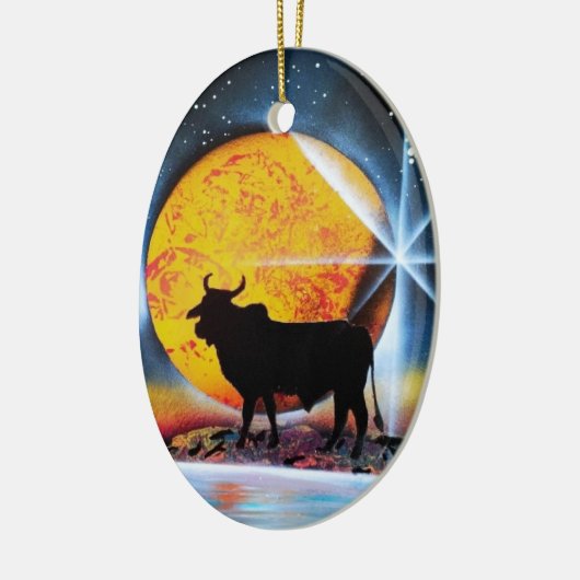 Der ist Stier Keramikornament (Links)