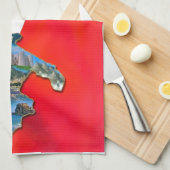 Der italienische "Stiefel " Geschirrtuch (Viertel Falte)