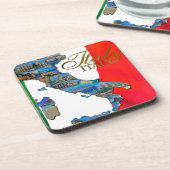 Der italienische "Stiefel " Getränkeuntersetzer (Linke Seite)