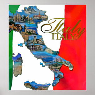 Der italienische "Stiefel " Poster