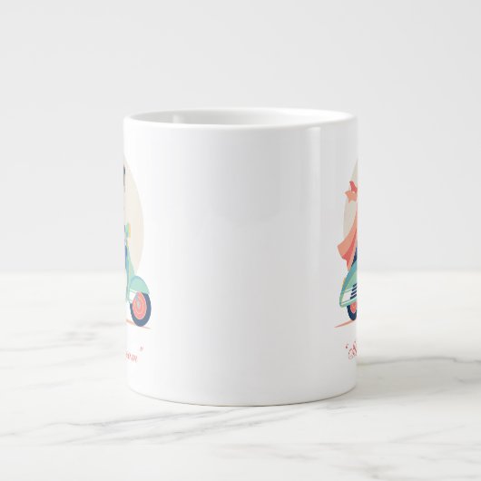 Der italienische Traum - der weiße Lotus Jumbo-Tasse (Vorderseite)