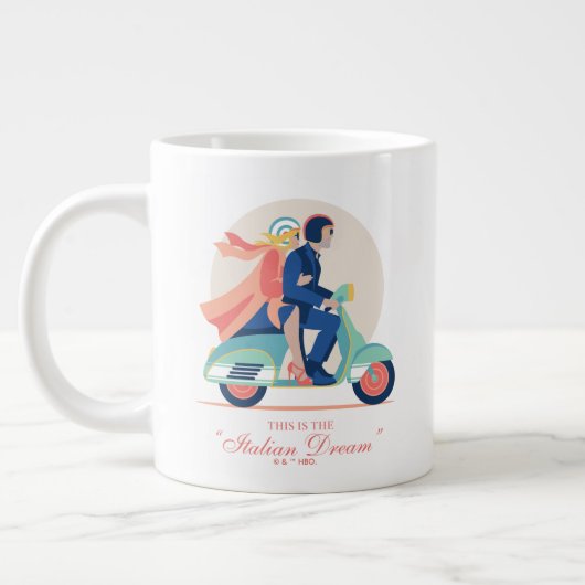 Der italienische Traum - der weiße Lotus Jumbo-Tasse (Links)