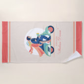 Der italienische Traum - der weiße Lotus Strandtuch (Vorderseite)