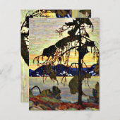 Der Jack Pine, ein berühmtes Gemälde, Postkarte (Vorne/Hinten)