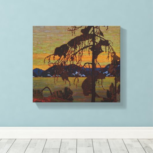 Der Jack Pine Leinwanddruck (Insitu (Holzboden))