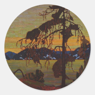 Der Jack Pine Runder Aufkleber