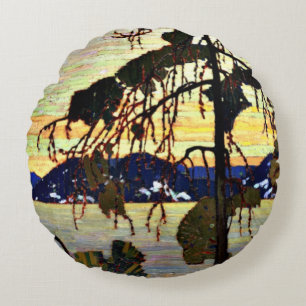Der Jack Pine Rundes Kissen