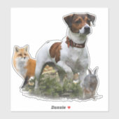 Der Jack Russell Terrier , Art Aufkleber (Blatt)