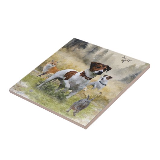Der Jack Russell Terrier , Art Fliese (Seite)