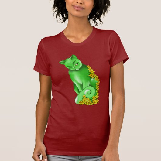 Der Jade-Katzen-T - Shirt (Vorderseite)