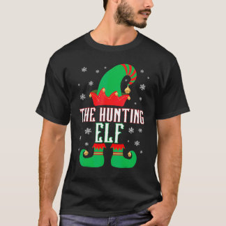 Der jagende Elf passende Familien-Gruppen-Weihnach T-Shirt