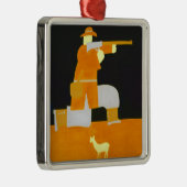 Der Jäger 1998 Silbernes Ornament (Rechts)