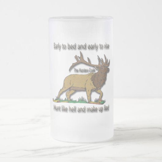 Der Jäger-Code Mattglas Bierglas (Mittel)