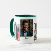 Der Jäger Grüne der Vierer-Familie wird individuel Tasse (Vorderseite Links)