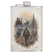 Der Jäger, In die wilde Stille Flachmann (Vorderseite)