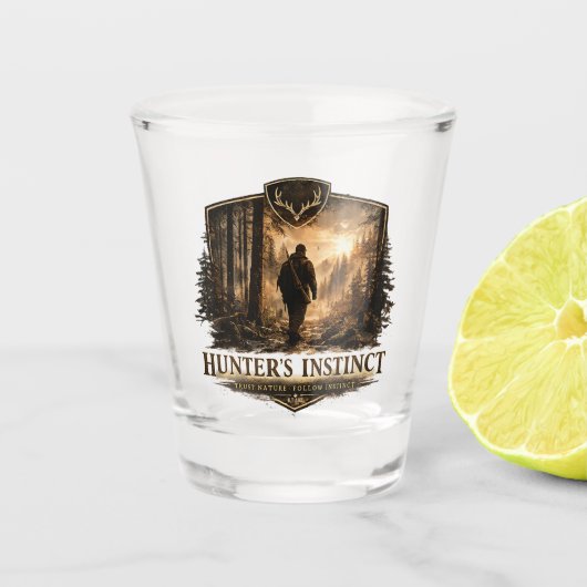 Der Jäger, In die wilde Stille Schnapsglas (Vorderseite)