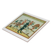 Der Jäger und der Eber, Russe, spät 18. centur Fliese (Seite)