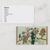 Der Jäger und der Eber, Russe, spät 18. centur Visitenkarte (Vorne/Hinten)