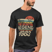 Der Jägermythos Legend Man Vater Geboren 1983 Vint T-Shirt (Vorderseite)