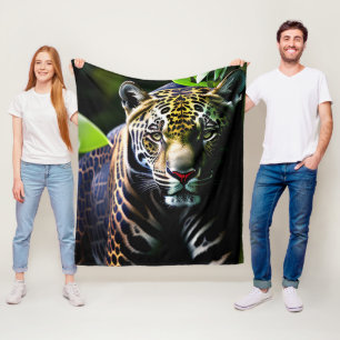 Der Jaguar - Der feurige Dschungel-Raubtier Fleecedecke