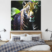 Der Jaguar - Der feurige Dschungel-Raubtier Leinwanddruck (Insitu (Schlafzimmer))