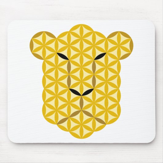 Der Jaguar des Lebens - heilige Tiere. Mousepad (Vorne)