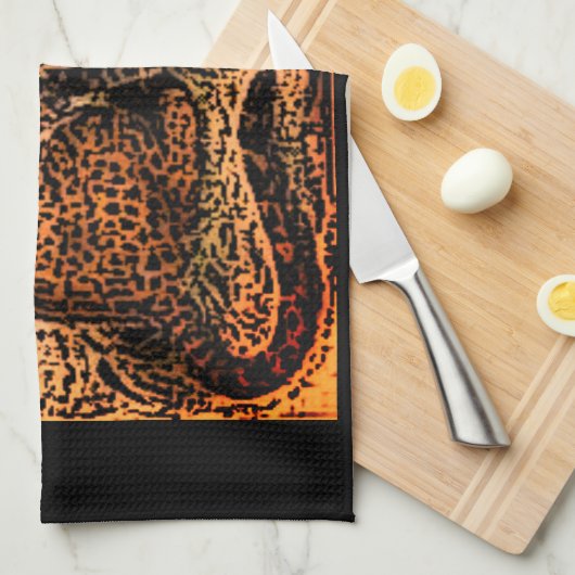 Der Jaguar Geschirrtuch (Viertel Falte)