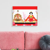 Der japanische Charme ∣ Hhina-Puppen - Feiern von  Leinwanddruck (Insitu (Wohnzimmer))