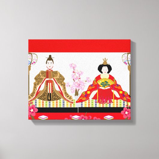 Der japanische Charme ∣ Hhina-Puppen - Feiern von Leinwanddruck (Vorderseite)