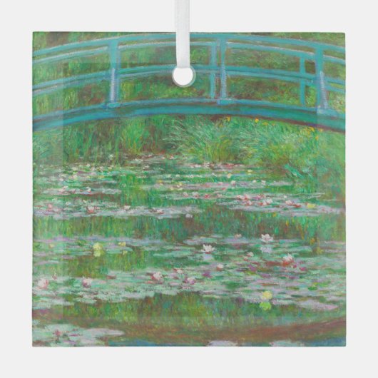 Der japanische Footbridge Claude Monet Ornament Aus Glas (Vorderseite)