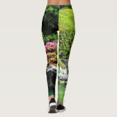 Der japanische Garten kreiert natürliche Farben Leggings (Rückseite)