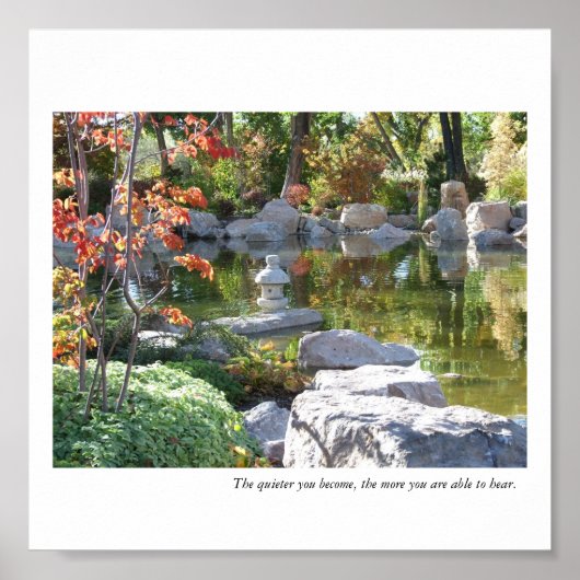 Der japanische Garten-Teich - Die Ruhe, die Sie we Poster (Vorne)