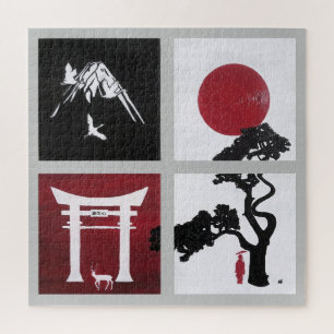 Der japanische Geist Gemälde von Alfred Fox Puzzle