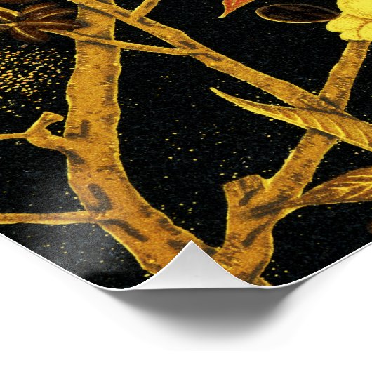 Der japanische Herbst lässt antike, klassische Kun Poster (Ecke)