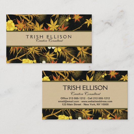 Der japanische Herbst lässt antike, klassische Kun Visitenkarte (Vorne/Hinten)