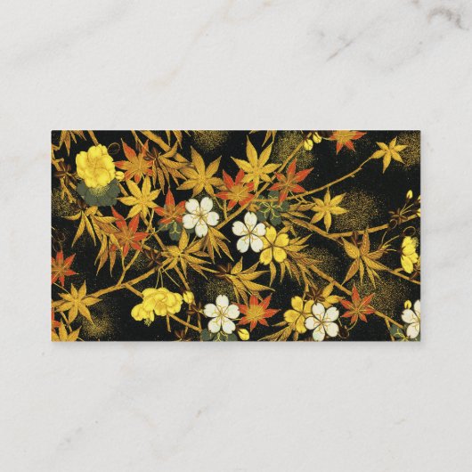 Der japanische Herbst lässt antike, klassische Kun Visitenkarte (Rückseite)