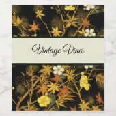 Der japanische Herbst lässt antike, klassische Kun Weinetikett (Einzelnes Label)