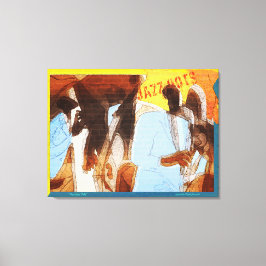 Der Jazz beherbergt Abstrakte Musiker Leinwanddruck