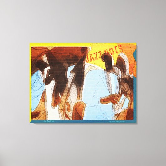 Der Jazz beherbergt Abstrakte Musiker Leinwanddruck (Vorderseite)