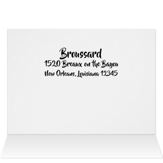 Der Jazz Musician Notecard (Innenansicht Horizontal (Oben))