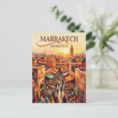 Der Jemaa el-Fnaa Marokko Postkarte (Stehend Vorderseite)