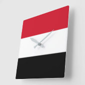 Der Jemen-Flagge Quadratische Wanduhr (Winkel)
